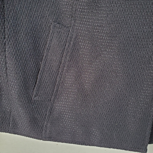 Dana Buchman Women's Black Medium Weight Snap Front Hi Collar Cropped Jacket - Picture 7 of 15